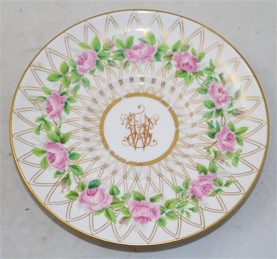 A group of Copeland Spode flower painted ceramics, the latter 18cm